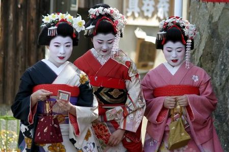 geisha Japan duhochoasen Kanzashi: Trâm cài tóc Nhật Bản