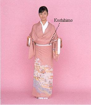 Koshi himo Những phụ kiện của kimono Nhật Bản